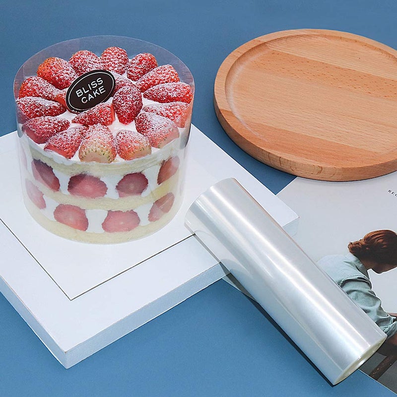 YQL Cake Collar 4 Inch,Acetate Roll DIY Acetate Sheet Baking Transparent Mousse Cake Sheets Clear Cake Strips for Baking Decorate Shaker Cards Making(4x394 Inch) - Image 4